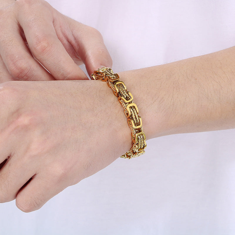 Byzantinische Drehung Titanstahl Armband