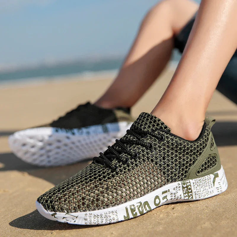 Freizeitschuhe für Herren Atmungsaktive Sneaker mit passendem Hohlspitzen-Board-Schuh