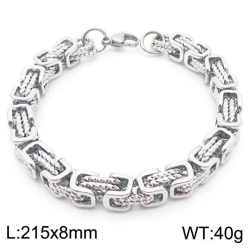 Byzantinische Drehung Titanstahl Armband
