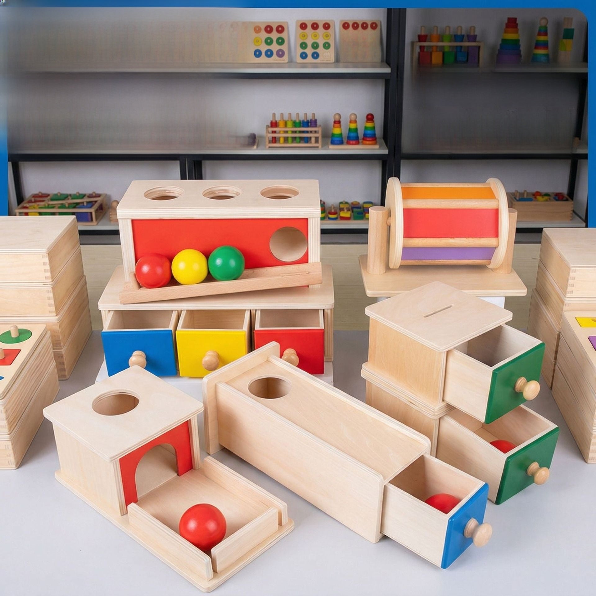 Montessori Lernspielzeug aus Holz