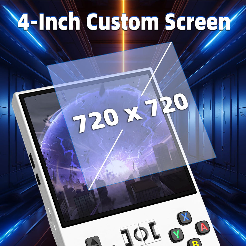 R36MAX Retro Gaming Console, Retro Handheld Games Console with 64GB TF Card, Portable Hand Held Open Source Linux System, 4.0 inch IPS HD Screen Video Game Consoles, 4000mAh Battery