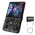 R36MAX Retro Gaming Console, Retro Handheld Games Console with 64GB TF Card, Portable Hand Held Open Source Linux System, 4.0 inch IPS HD Screen Video Game Consoles, 4000mAh Battery