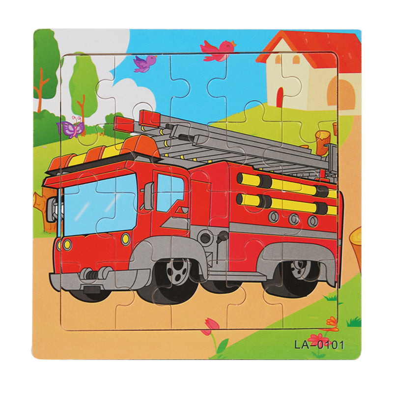 Hölzernes Cartoon-Puzzle Lernspielzeug
