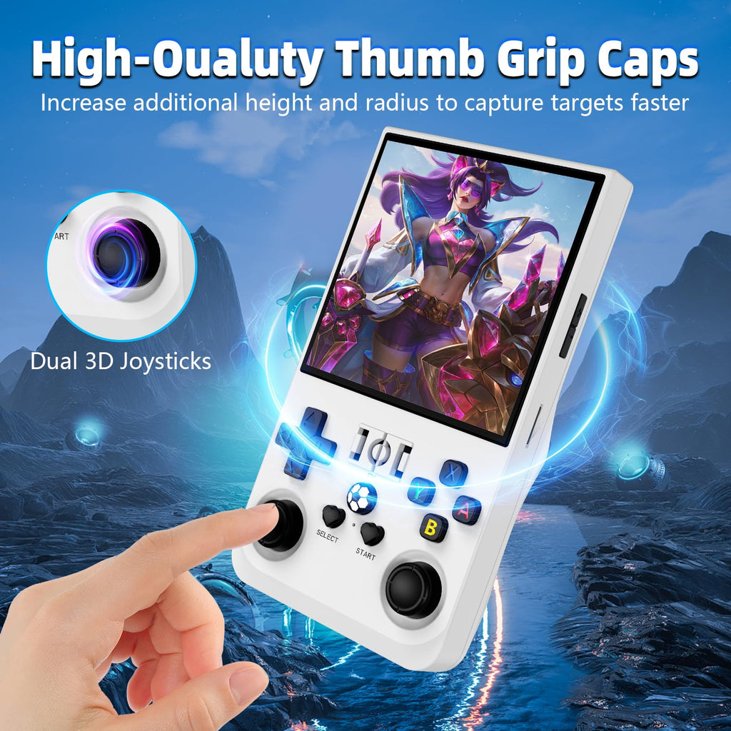 R36MAX Retro Gaming Console, Retro Handheld Games Console with 64GB TF Card, Portable Hand Held Open Source Linux System, 4.0 inch IPS HD Screen Video Game Consoles, 4000mAh Battery