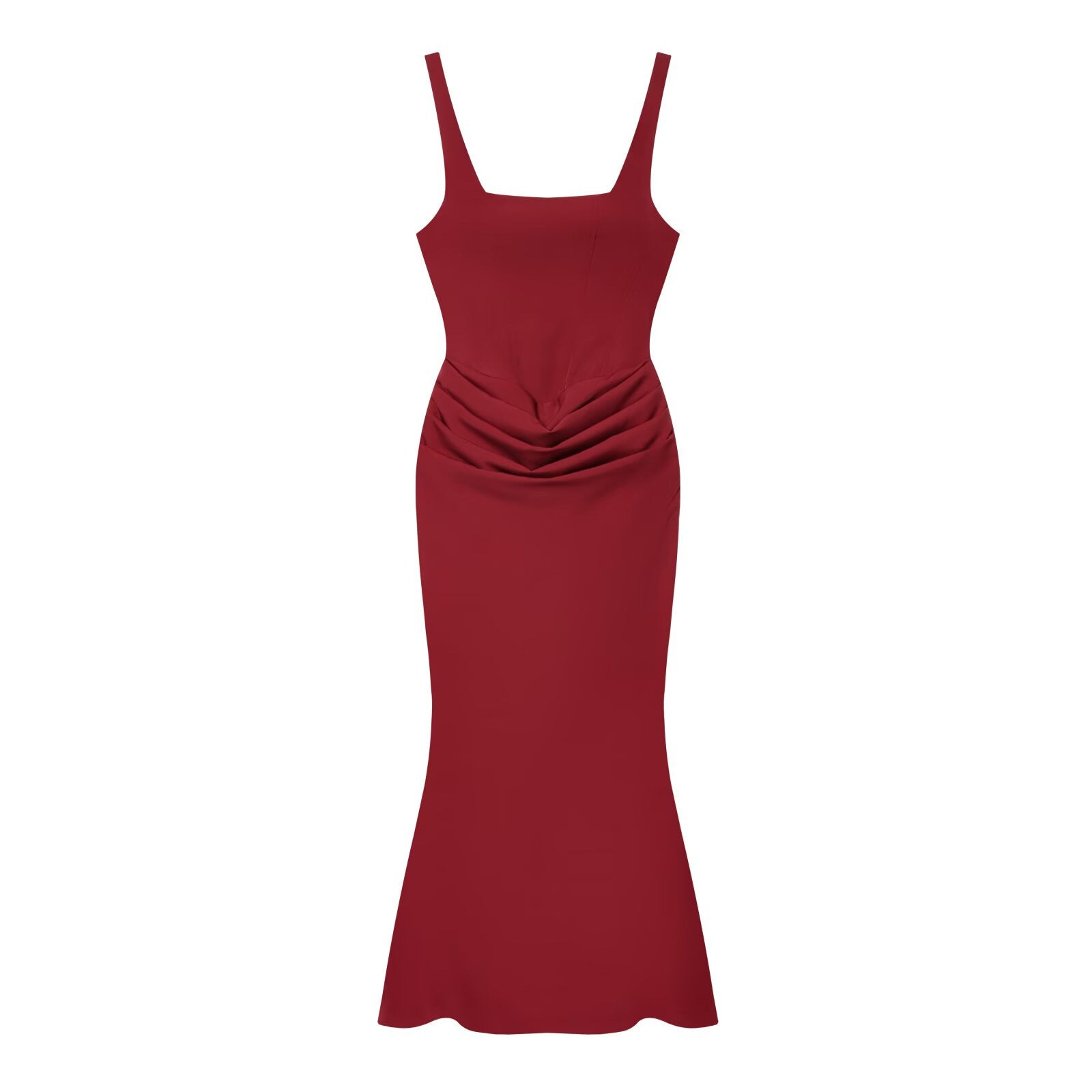 Sleeveless Backless Bodycon Long Dress with Fish Tail Hem