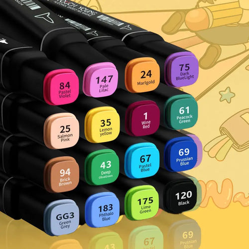 24-168 Buntstifte Set Manga Pinselstift Zeichnung Skizze Kawaii Kunst Schulbedarf Schreibwaren Malerei Beschriftungsmarker
