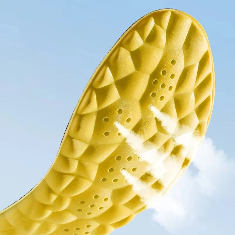 4D Cloud Technology PU-Sohle Sporteinlagen für Schuhe Weich Atmungsaktiv Stoßdämpfend Dämpfung Laufende Orthopädische Einlegesohlen