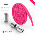 Elastic Laces Sneakers Alloy Lock No Tie Shoe Laces Flat Shoelaces for SneakersTies Kids Adult Quick Lace for Shoes Rubber Bands
