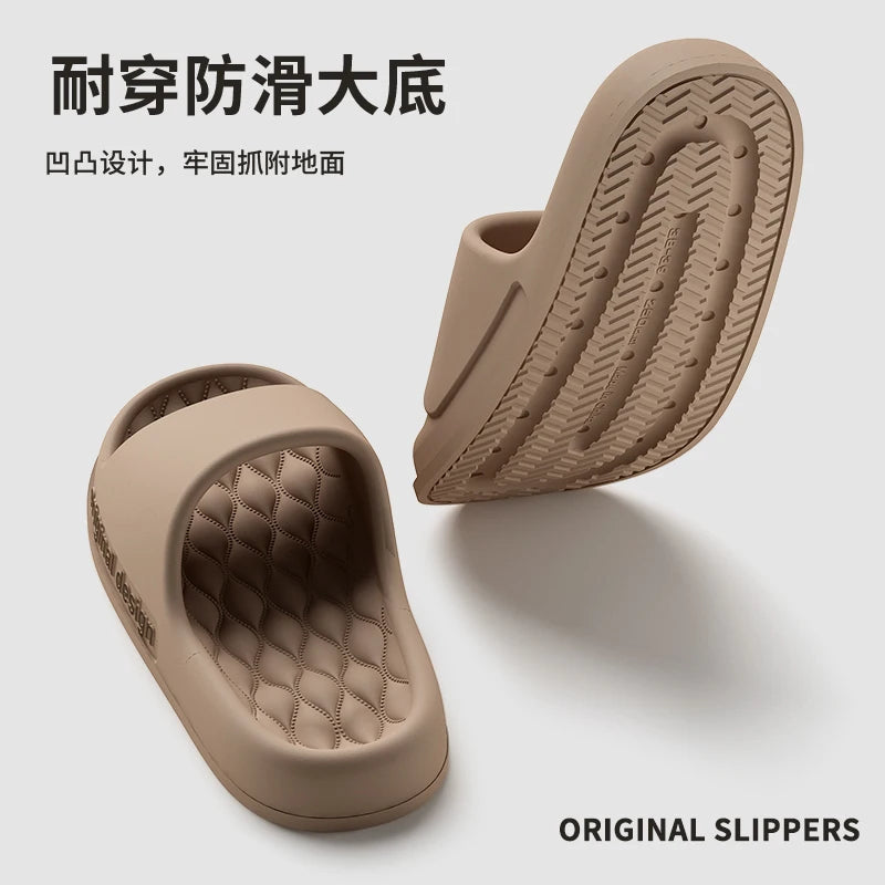 Sommerhausschuhe Weiche rutschfeste Sohle Cloud-Sandalen für Zuhause Strand Innen Außen