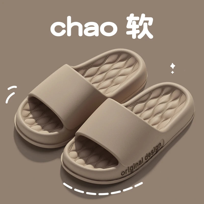 Summer Slippers Soft Non-slip Sole Cloud Sandals for Home Beach Indoor Outdoor