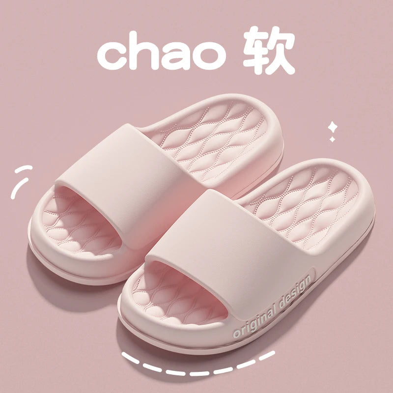Summer Slippers Soft Non-slip Sole Cloud Sandals for Home Beach Indoor Outdoor