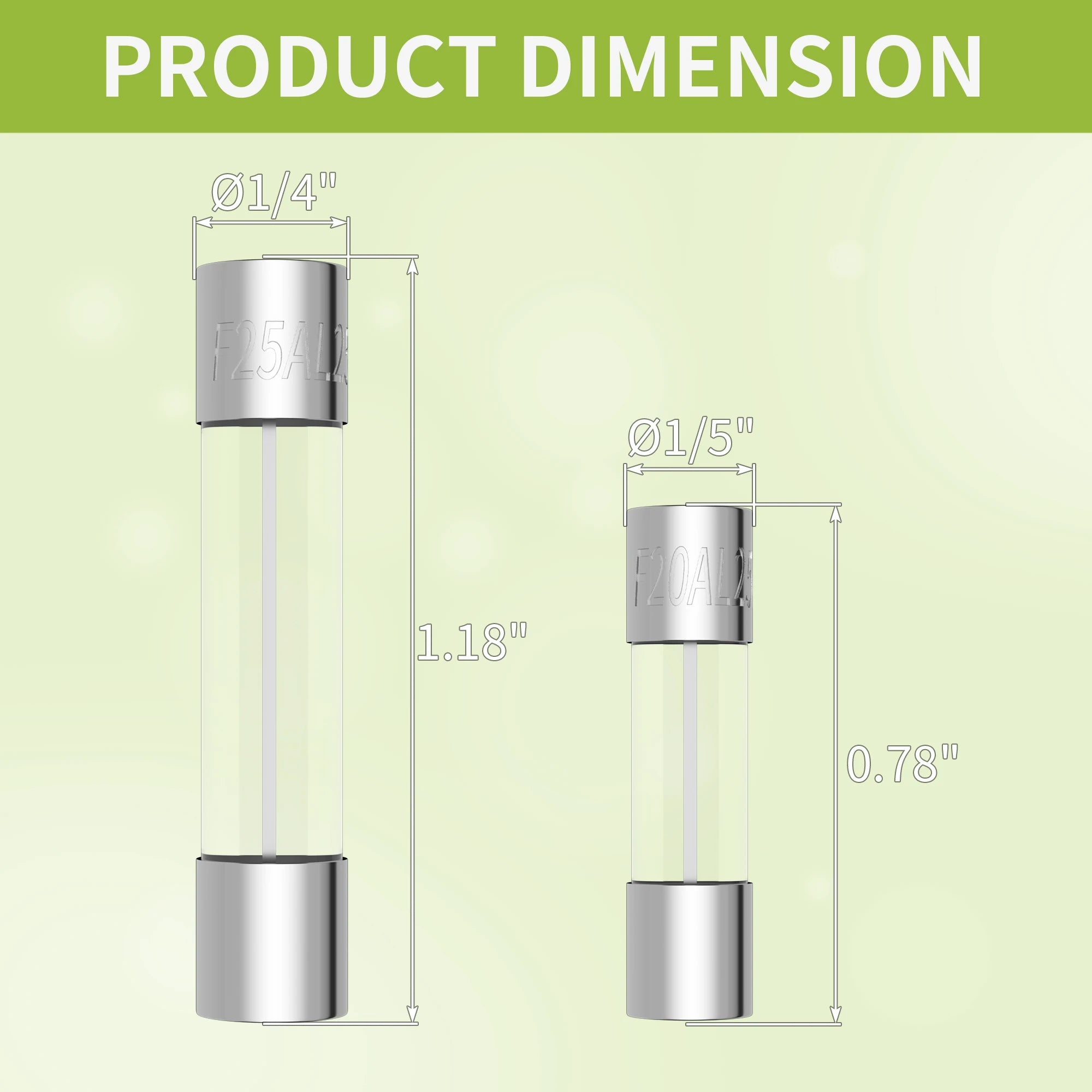 DaierTek 360tlg. Glassicherungssortiment 24 Werte Kfz-Sicherungsset 250V 5x20mm & 6x30mm Glasrohrsicherungen
