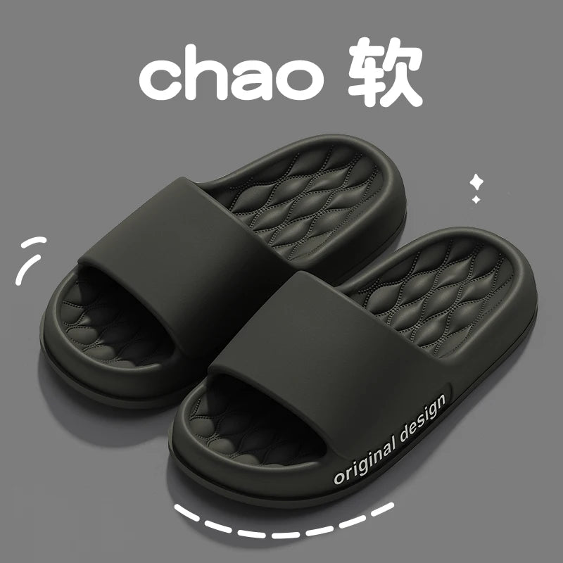 Summer Slippers Soft Non-slip Sole Cloud Sandals for Home Beach Indoor Outdoor