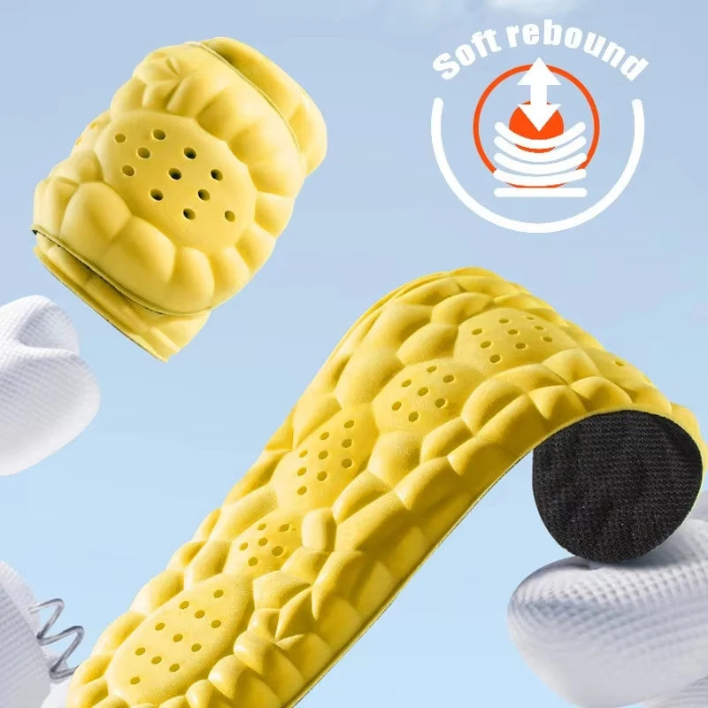 4D Cloud Technology PU-Sohle Sporteinlagen für Schuhe Weich Atmungsaktiv Stoßdämpfend Dämpfung Laufende Orthopädische Einlegesohlen