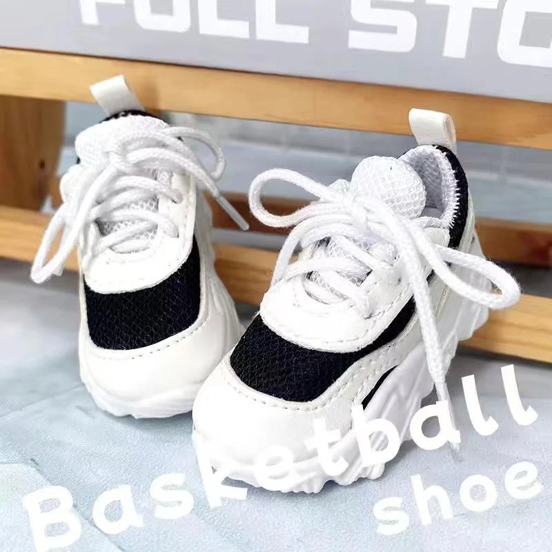 60CM Doll Basketball Shoes 1/3 BJD Sneakers SD Doll Accessories Fashion Casual Shoes Black White Multicolor Shoes Dress Up Doll