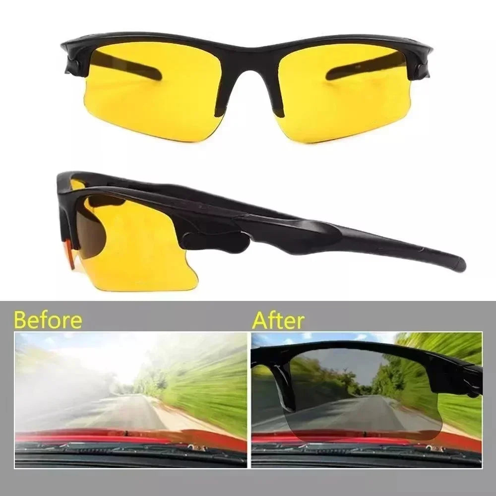 Day & Night Driving Glasses - HD Anti-Glare with Enhanced Night Vision (UV400 Protection)