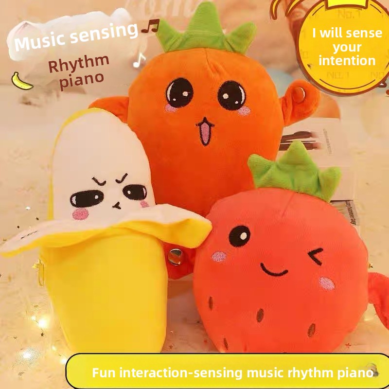 Interactive Fruit Plush Toy with Music