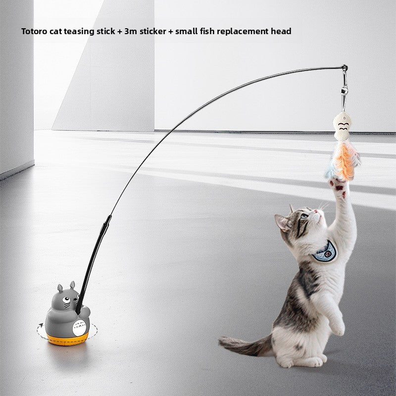 Long Stick Cat Toy for Self-Entertainment,