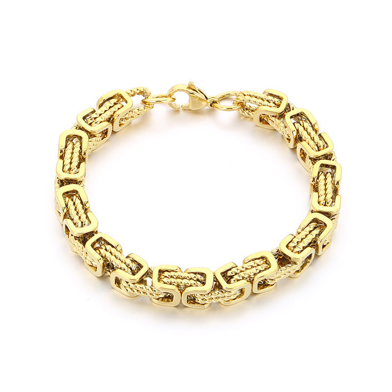 Byzantinische Drehung Titanstahl Armband